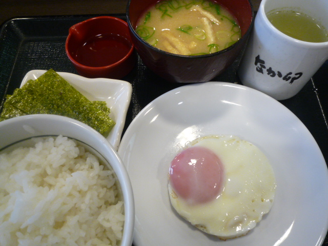 なか卯の朝定食200円